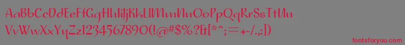 NoraitcTt Font – Red Fonts on Gray Background