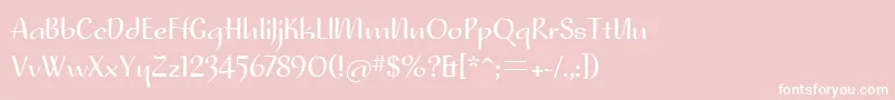 NoraitcTt Font – White Fonts on Pink Background