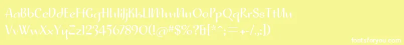 フォントNoraitcTt – 黄色い背景に白い文字