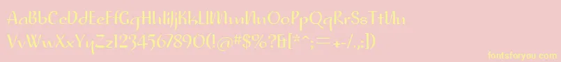 NoraitcTt Font – Yellow Fonts on Pink Background