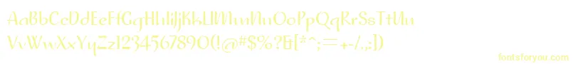 NoraitcTt Font – Yellow Fonts on White Background