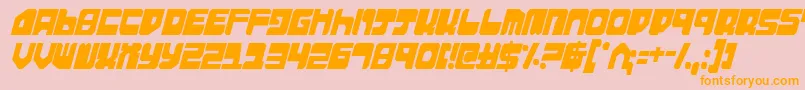 Extechc Font – Orange Fonts on Pink Background