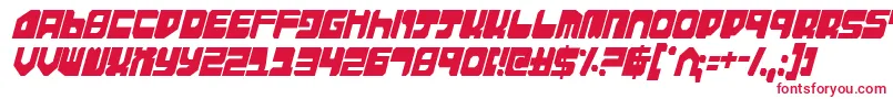 Extechc Font – Red Fonts on White Background