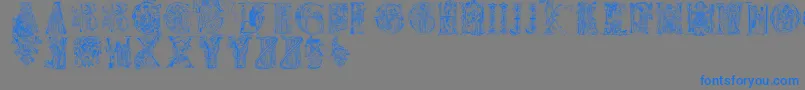 Christianinitials Font – Blue Fonts on Gray Background