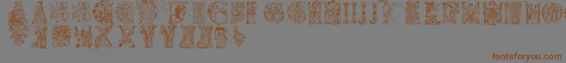 Christianinitials Font – Brown Fonts on Gray Background