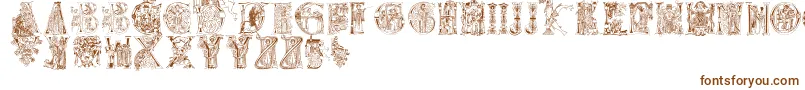 Christianinitials Font – Brown Fonts on White Background