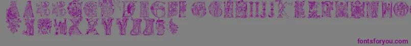 Christianinitials Font – Purple Fonts on Gray Background