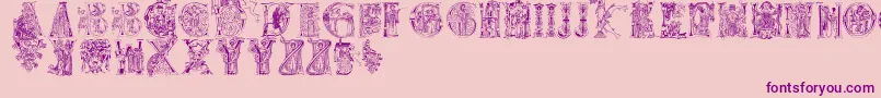 Christianinitials Font – Purple Fonts on Pink Background