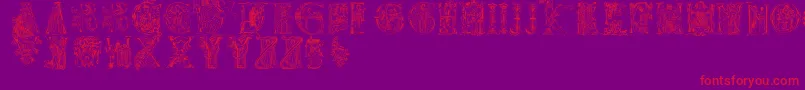Christianinitials Font – Red Fonts on Purple Background