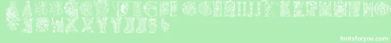 Christianinitials Font – White Fonts on Green Background