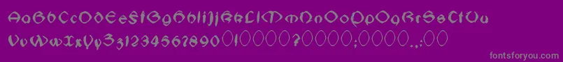Czcionka Jugendstilfs – szare czcionki na fioletowym tle