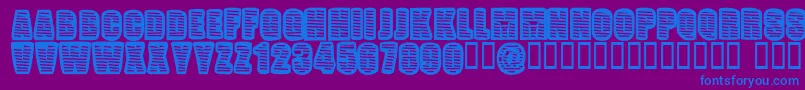 PopWillEatItself Font – Blue Fonts on Purple Background