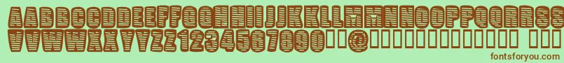 PopWillEatItself Font – Brown Fonts on Green Background