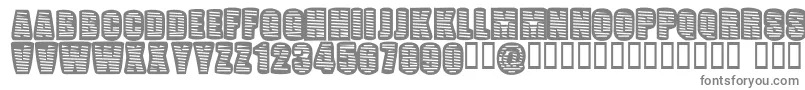 PopWillEatItself-fontti – harmaat kirjasimet valkoisella taustalla