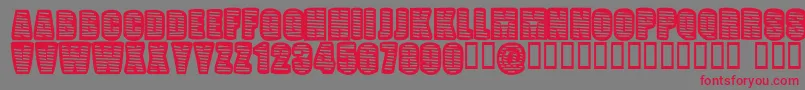 PopWillEatItself-fontti – punaiset fontit harmaalla taustalla