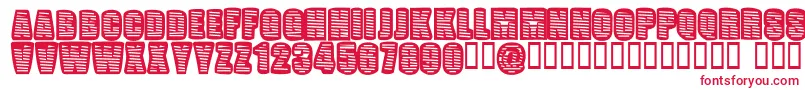 PopWillEatItself Font – Red Fonts on White Background