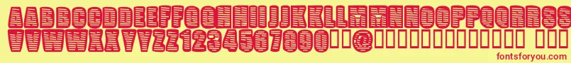 PopWillEatItself Font – Red Fonts on Yellow Background
