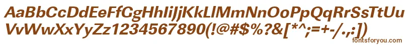 LinearstdXboldItalic Font – Brown Fonts on White Background