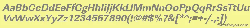 LinearstdXboldItalic Font – Gray Fonts on Yellow Background