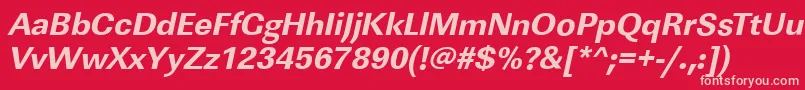 LinearstdXboldItalic Font – Pink Fonts on Red Background