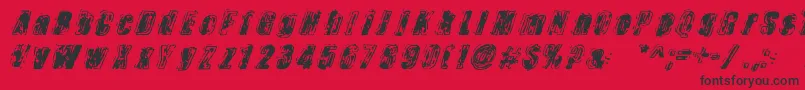 Zapped Font – Black Fonts on Red Background