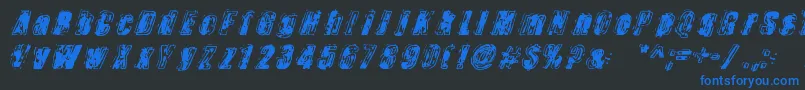 Zapped Font – Blue Fonts on Black Background
