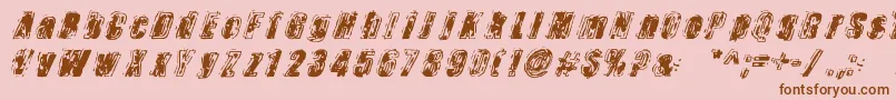 Zapped Font – Brown Fonts on Pink Background