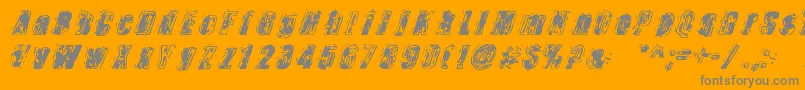 Zapped Font – Gray Fonts on Orange Background