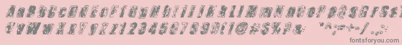 Zapped Font – Gray Fonts on Pink Background