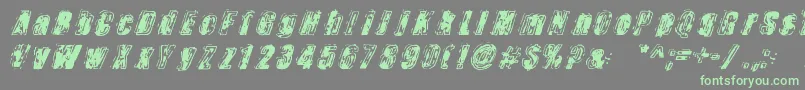 Zapped Font – Green Fonts on Gray Background