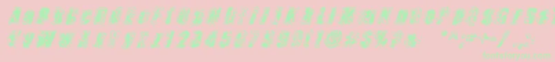 Zapped Font – Green Fonts on Pink Background