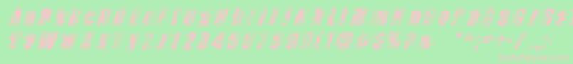 Zapped Font – Pink Fonts on Green Background