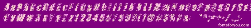 Zapped Font – Pink Fonts on Purple Background