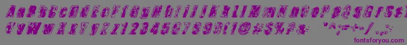 Zapped Font – Purple Fonts on Gray Background