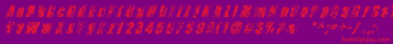 Zapped Font – Red Fonts on Purple Background