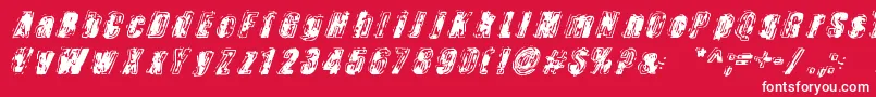 Zapped Font – White Fonts on Red Background