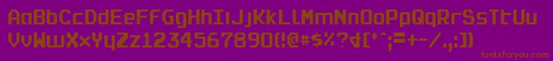 Realpolv2c Font – Brown Fonts on Purple Background