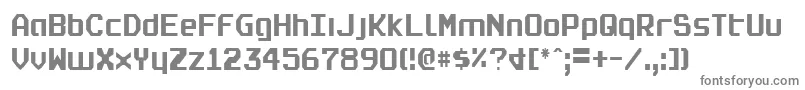 Realpolv2c-fontti – harmaat kirjasimet valkoisella taustalla