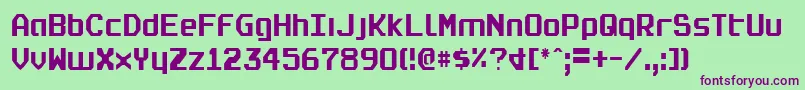 Realpolv2c Font – Purple Fonts on Green Background