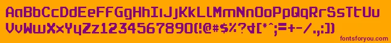 Realpolv2c Font – Purple Fonts on Orange Background