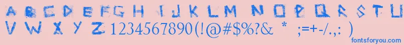 GrungeZindaBad Font – Blue Fonts on Pink Background