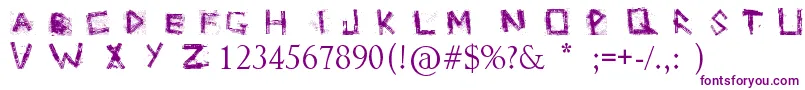 GrungeZindaBad Font – Purple Fonts on White Background