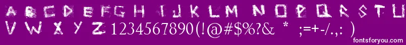 GrungeZindaBad Font – White Fonts on Purple Background