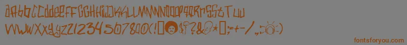 Varbee Font – Brown Fonts on Gray Background
