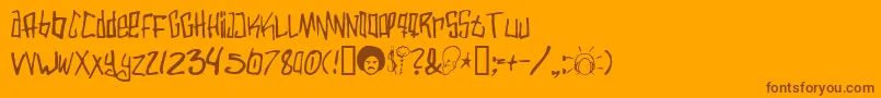 Varbee Font – Brown Fonts on Orange Background