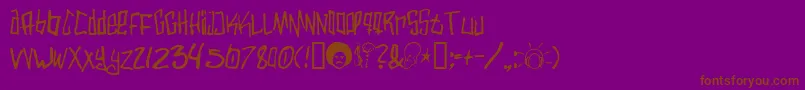 Шрифт Varbee – коричневые шрифты на фиолетовом фоне