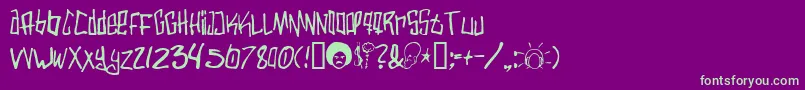 Varbee Font – Green Fonts on Purple Background