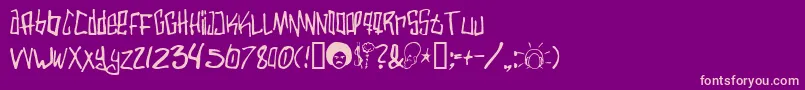 Varbee Font – Pink Fonts on Purple Background