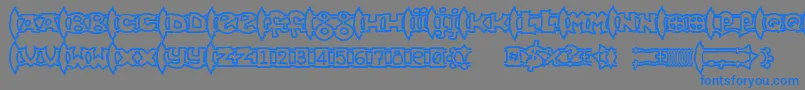 Więcej informacji o czcionce Ogrejuice2 Czcionka Ogrejuice2 – niebieskie czcionki na szarym tle