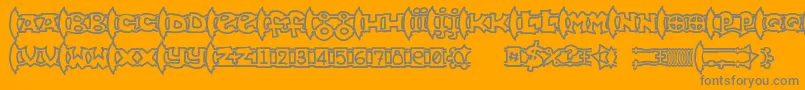 Ogrejuice2 Font – Gray Fonts on Orange Background